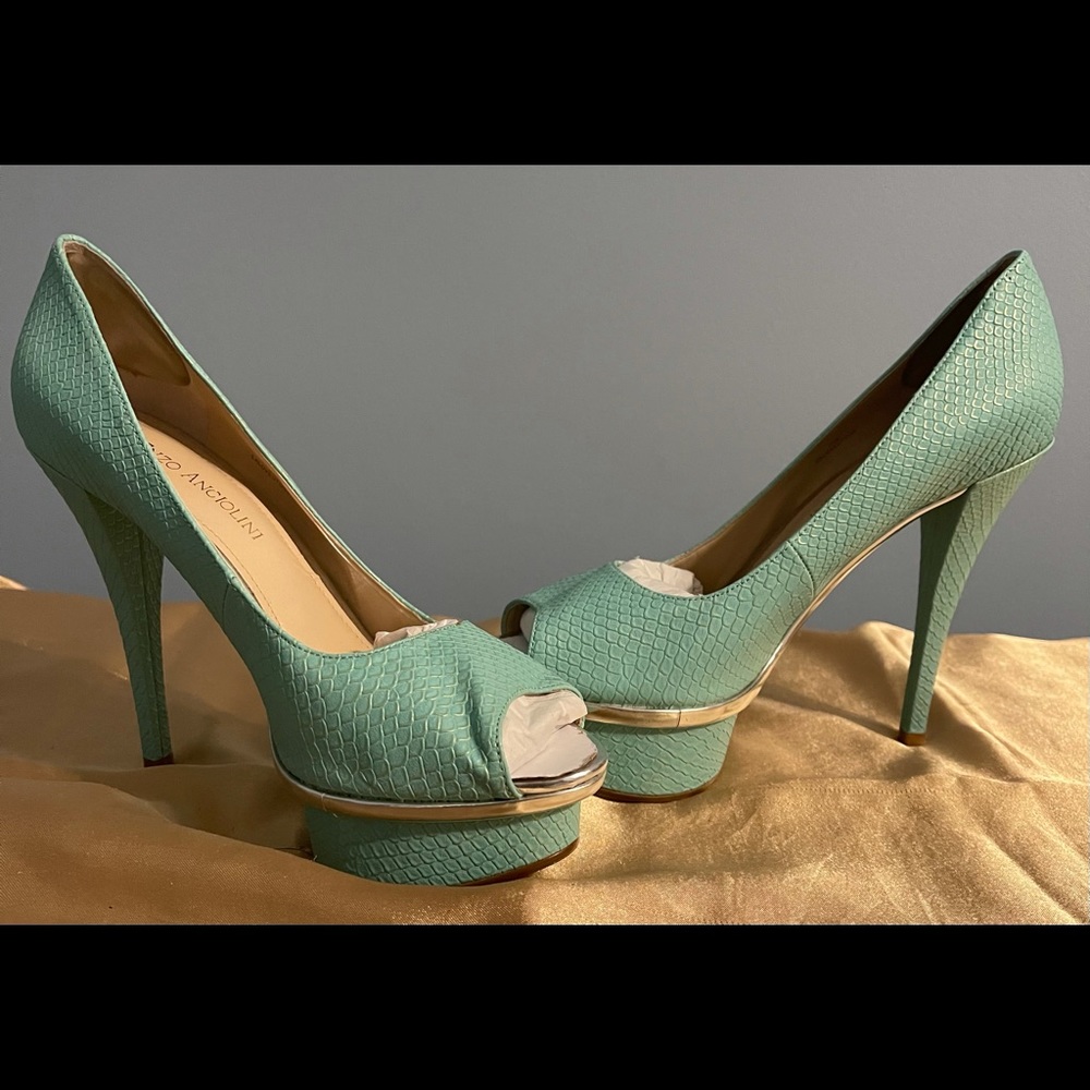 Ladies platform peep toe heel - Picture 3 of 4